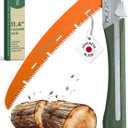 LAGOM Folding Camp Saw for Cutting Branches, 11.4" Curved Blade | SK5 Steel, Ergonomic Handle, One-Hand Use, Secure Lock | Foldable Pruning Tool for Camping, Gardening, Survival, Kayaking, Outdoors