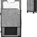 Oscart Luggage Cover Clear Travel Suitcase Protector - Transparent PVC Luggage Cover for 30 inch Suitcase (Black-NEW)