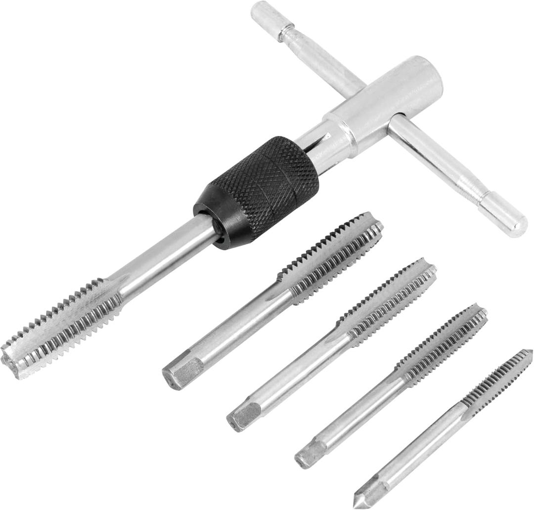 Performance Tool W8651 Dual Jaw Tap Wrench Thread Renewal Tool for Standard Pipe Sizes - Tungsten Steel, SAE 1/4-Inch-1/2-Inch with Positive Grip T-Handle