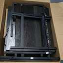 Furologee Nightstands Set of 2, End Tables with Charging Station and LED Lights, Black Night Stands with 2 Fabric Drawers, Bedside Tables Set of 2 for Living Room/Bedroom,Black Oak