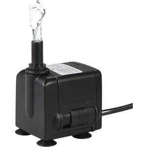 Decdeal 450L/H 6W Submersible Water Pump for Aquarium Tabletop Fountains Pond Water Gardens and Hydroponic Systems with 2 Nozzles, AC110V, US Plug