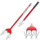 Garden Weasel Rotary Cultivator & Hand Tiller - 2-in-1 | Aerate, Weed, Cultivate, Plant, Reseed | Lawn Reseeding Garden Tool, Garden Soil Loosener | 91206