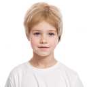 Boys Blonde Wig Kids Golden Blonde Wig Childrens Short Straight Daily Halloween Costume Synthetic Wigs