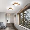 Hallway Light Modern LED Ceiling Light Fixture Square 6000K Close to Ceiling Light Gold Flush Mount Ceiling Lights for Kitchen Bedroom Balcony Bathroom