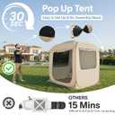 Alvantor SUV Tailgate Tent with Sunshade Awning, 6x6x6.6ft Waterproof Car Tent for 2-3 People, Instant Pop up SUV Tent with PVC+Oxford+Mesh Material