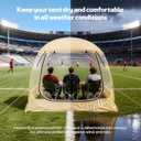 Lenotos Pop Up Sports Tent, Instant Clear Bubble Tent, with Removable Top Cover, Outdoor All Weather Shelter, for Watching Sports, Cheering, Fishing and Camping(63" L x 63" W x 63" H)