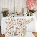 Colarr 6 Pcs Wildflower Party Decoration Boxes 12 Inch Flower Balloon Blocks for Baby Shower Floral Cardboard Boxes for Centerpieces Photo Booth Props Party Blocks Backdrop for Birthday Wedding