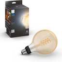 Philips Hue Smart 60W G40 Filament LED Bulb - White Ambiance Warm-to-Cool White Light - Pack of 1- 550LM - E26 - Indoor - Control with Hue App - Works with Alexa, Google Assistant and Apple Home kit