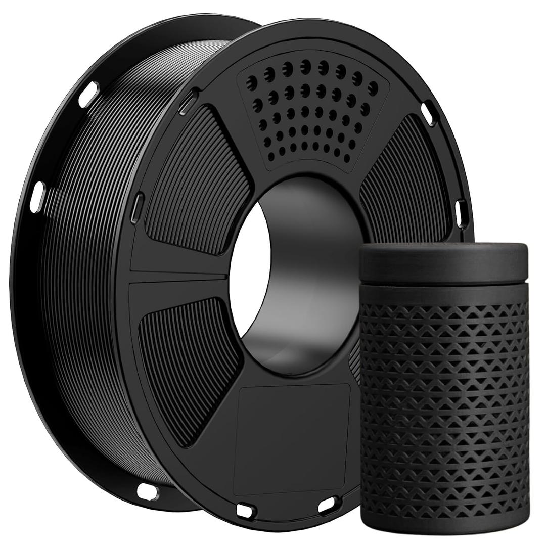 GEEETECH Black PLA Filament 1.75mm, 3D Printer Filament Dimensional Accuracy +/- 0.02mm, 1kg Spool(2.2lbs) 3D Printing Filament Fits Most FDM 3D Printers