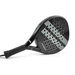 Padel Racket Carbon Fiber Surface with EVA Memory Flex Foam Core Padel Tennis Racquets Lightweight (8200-gray)