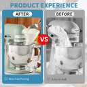 2 Pack Flour Funnel Compatible with Kitchen Aid Mixer, Stand Mixer Attachment, Easy Pour Mess Free Attachment, Easy to Clean, Mixer Accessories for Pouring Sugar, Flavoring, Eggs and Water (White)