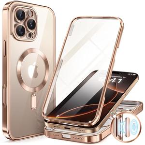 BERFY for iPhone 16 Pro Case, Compatible with MagSafe, Built-in 9H Tempered Screen Protector and Camera Protection, Full Body Shockproof Plating Phone Case for 16 Pro 6.3", Desert Gold BERFY for iPhone 16 Pro Case, Compatible with MagSafe, Built-in 9H Tempered Screen Protector and Camera Protection, Full Body Shockproof Plating Phone Case for 16 Pro 6.3", Desert Gold