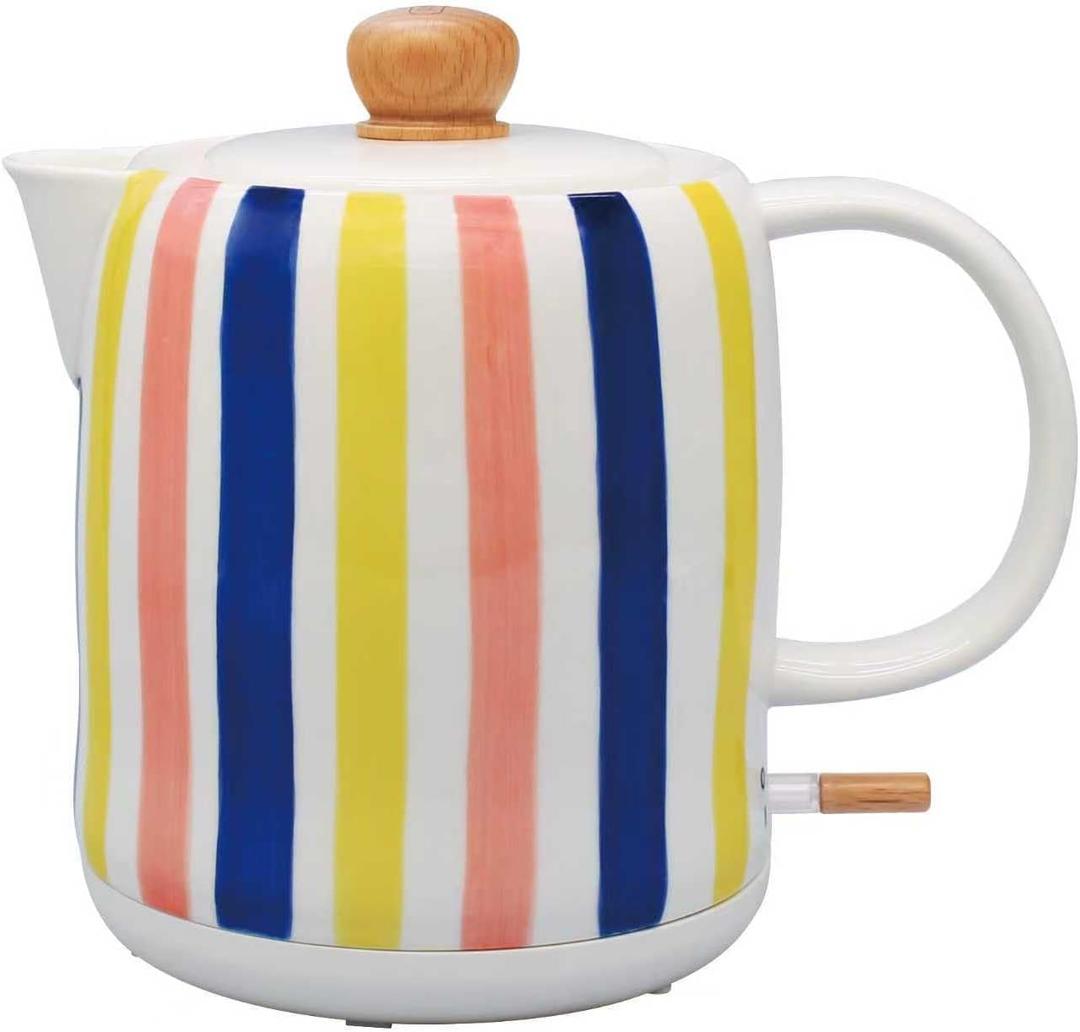1.0-Liter Ceramic Electric Kettle, 1000W Rapid Boil, Tea Kettles Pot & Hot Water Boiler For Coffee & Tea, Teapot Auto Shut-Off, Boil-Dry Protection (A17)