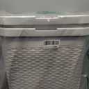 Mind Reader 40L Slim Laundry Hamper with Lid, Narrow Clothes Baskets, Set of 2, Ivory