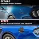 KEWISAUTO Gas Tank Cap Cover for Ford Mustang GT 2015-2020, Fuel Filler Door Cover Fuel Gas Cap for 2015-2020 Ford Mustang GT Exterior Decoration Accessories (Black)