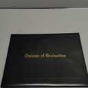 GraduationMall Imprinted Diploma Cover for Certificate 8.5''x 11'' Black,1-Pack