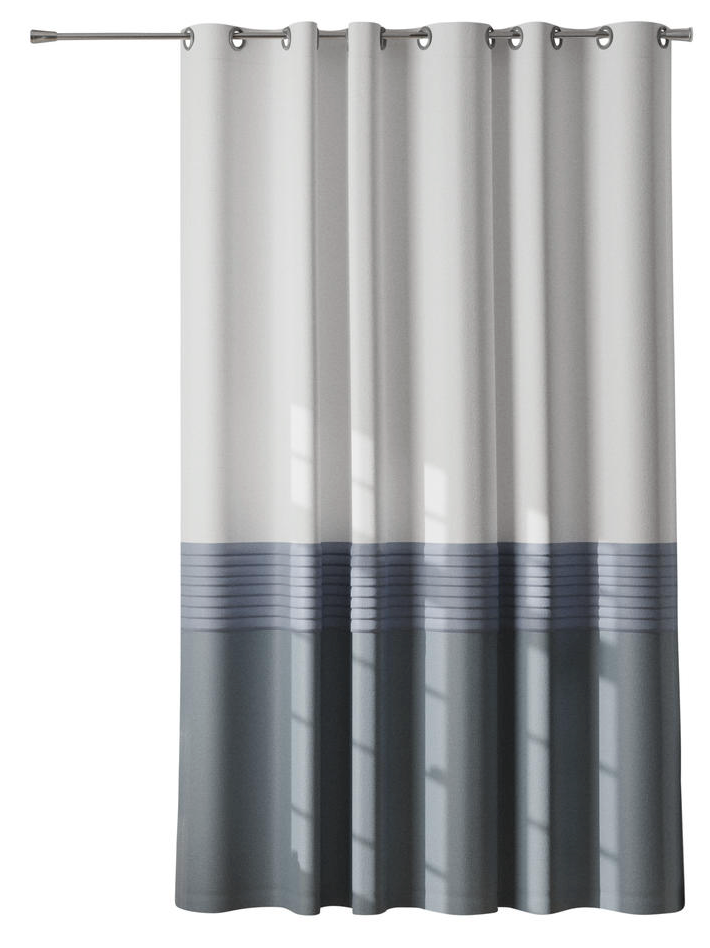 Insta Curtains Fabric Hotel Shower Curtain With Rustproof Built-In Grommets 71in x 74in