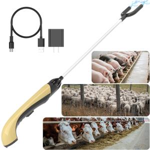 35" Cattle Prod, Upgraded Waterproof Cattle Prod Stick for Modern Livestock Management,Sheep - Livestock Herding ToolYellow
