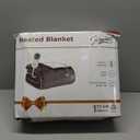 Homemate Electric Heated Blanket Twin - 62"x84" Heating Bed Blankets Throw with 10 Heating Levels 8 Hours Auto Off Fast Heating Over-Heated Protection Ultra Soft Warm Flannel ETL Certified Grey