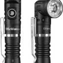 Wurkkos HD11 Right Angle Flashlight with Red Light, 1800 Lumens 90 Degree Spotlight & Floodlight EDC Flashlight, IP68 Waterproof for Working Outdoors (Black) 1 Pack