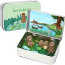 Little Pocket Otter, Cute Otter Friend in Tin Box, Travel Buddy, Gift for Kids, Friends, Coworkers