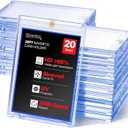 Kabinka 35PT Magnetic Card Holder Fits Sleeved Cards, One Touch Holder for Trading Cards, Crystal Clear UV Protectors for MTG, PTCG, Sports, Baseball Card, Hard Plastic Display Case (20-Pack)