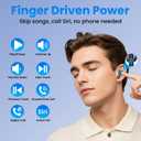 Wireless Earbuds, Bluetooth Headphones with Deep Bass Stereo, 48H Playback Ear Buds with LED Power Display, Lightweight, IPX7, in-Ear Earphones with Mic for iPhone/Android/iPad, Black