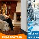 MAXTID Door Draft Stopper 36 Inch Black Adjustable Door Draft Blocker Front Door Draft Guard for Bottom of Doors Weather Stripping Door Seal Strip