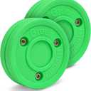 Green Biscuit Passer-2 Pack | Off-Ice Stickhandling & Passing Puck | The is Great for Street Hockey