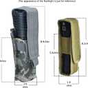 Weoxi Tactical Flashlight Holster, Flashlight Holder Molle Torch Nylon Pouch Suitable for Flashlights, Adjustable Telescopic Torch Holster