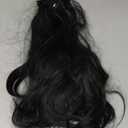 Hair Extensions for Women 20 Inch Black Long Layered Clip in Hair Extensions Clip ins Synthetic Heat Resistant Daily Use
