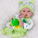 Aori Reborn Baby Dolls Boy Realistic 18 inches - Lifelike Newborn Babies That Look Real, Nice Gift Set for Kids, Parents-to-be, Grandparents (Green Frog)
