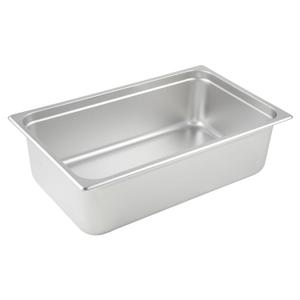 Winco Full Size 6" Deep Metal Food Pan / Steam Table Pan, Anti-Jam, 25 Gauge