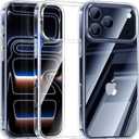 Maledan for iPhone 17 Pro Max Case Crystal Clear - Anti-Yellowing Transparent 17 Pro Max Phone Case, Shockproof Military Protection Bumper Cover for Apple iPhone 17Pro Max Accessories, Diamond Clear