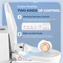 Bidet Toilet Seat, Electric Smart Heated Toilet Seat, Feminine & Front Rear Wash, Instant Warm Water & Dryer, Self-Clean Nozzle, Soft Closed Toilet Lid, Wireless Remote Night Light Elongated (White)