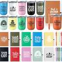 Singhoow 10 Sets Teacher Appreciation Gift Set 10oz Stainless Steel Coffee Cups Spiral Notebooks Ballpoint Pens Bulk Thank You Gifts for Teachers Graduation End of Year Gifts (Classic)