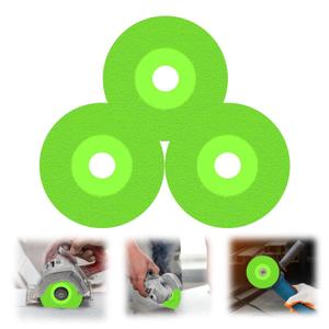 Brazed Multifunctional Saw Blade, Diamond Multi-Purpose Saw Blades, Glass Cutting Disc for Angle Grinder, Cutting&Grinding&chamfering 3-in-1 for Glass, Jade, Crystal, Wine Bottles, Tile (3 PCS)