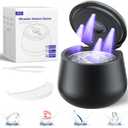 45kHz Ultrasonic Retainer Cleaner, 200ML Dental Cleaning Pod for Dentures, Mouth Guards, Braces, Aligner, Toothbrush Jewelry and More, UV Denture Cleaner with 4 Modes & Digital Timer