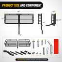 Nilight 60" x 20" x 7.87" Hitch Cargo Carrier | Fits 2-Inch Receiver 500lbs Heavy Duty Capacity Luggage Basket Includes 5/8" Pin Clip, Fold-Up Design for SUV and Pickup Camping Traveling