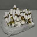 Prestee 200 Piece Gold Plastic Silverware Set for 50 Guests - Premium Pre Rolled Cutlery Set with Napkins - Elegant Disposable Silverware with Forks, Knives, and Spoons for Weddings and Thanksgiving