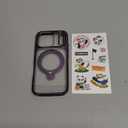 CASEKOO Purple Glossy Designed for iPhone 17 Pro Case with 360 Spin Magnetic Stand [Fit for MagSafe][17FT Military Protection] Slim Polished for iPhone 17 Pro Case with Stand 6.3'', Purple