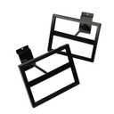 SSWBasics Rectangular Black Faceout Sign Holder for Slatwall - Holds 7" W x 5 ½"H Signs - Set of 2