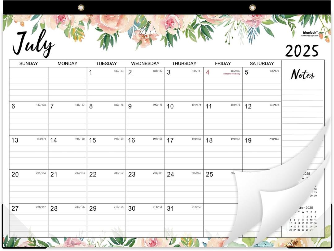 2025-2026 Desk Calendar - Jul 2025 - Dec 2026, 18 Months Large Monthly Desk Calendar, 14.6" x 11.5", Desk Pad, Large Ruled Block, to-do List & Notes, Best Desk/Wall Calendar for Planning or Organizing