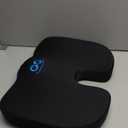 Everlasting Comfort Doctor Recommended Memory Foam Seat Cushion for Office Chairs & Car - Ergonomic Office Desk Accessories - Cushions for Tailbone Pain Relief, Sciatica (Black, Large) (Black Mesh)