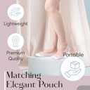 Silky Toes Womens Foldable Lace Wedding Flats Comfortable Bridal Dressy Shoes (Medium, Navy Check)