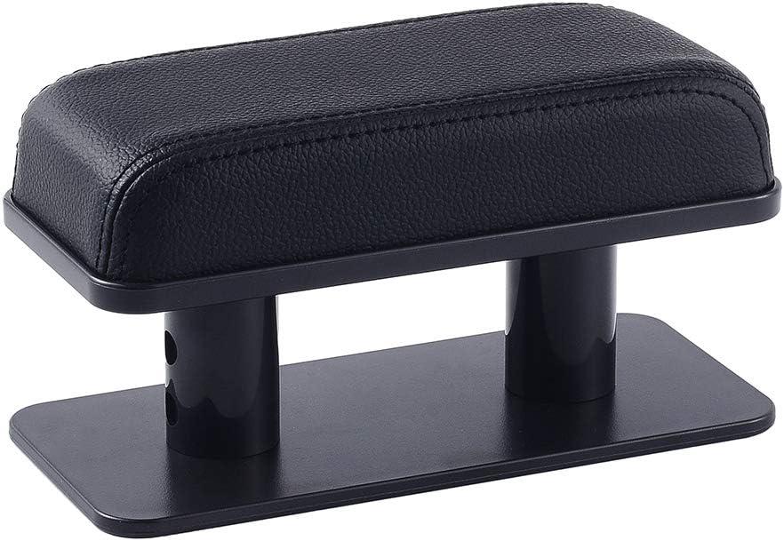Adjustable Height Car Armrest Left Elbow Support Pad Anti-Fatigue Car Door Armrest Rest Pad (Black)