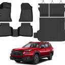 Floor Mats Custom for Subaru Outback 2026 Trunk Mat with Backrest Mat All Weather TPE Full Set Liners Cargo Protector for Outback 2026 Accessories, Black