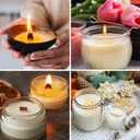 Multiwins 130 Pcs Candle Wicks for Candle Making Kit: 100 Cotton & 30 Wood Wicks with Complete Tool Set (Wick Holders, Wick Stickers, Candle Tabs, Tweezers, Pen), for Soy Beeswax DIY Candles (4 inch)