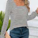 ZESICA Women's Square Neck Tops Puff Long Sleeve Shirts Fall Fashion 2026 Clothes (XL)