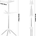 2-Layer Rotatable & Foldable Clothes Drying Rack 75" Stainless Steel Laundry Drying Tree with 6 Rotatable Arms, 4-Leg Free-Standing Hanger Stand for Indoor, Balcony, and Laundry Room
